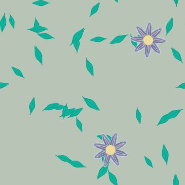 vektör çizimi, yaprakları pürüzsüz arkaplan çiçekleri