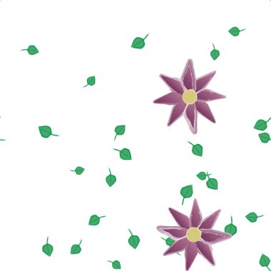 vektör çizimi, yaprakları pürüzsüz arkaplan çiçekleri