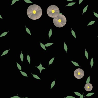 vektör çizimi, yaprakları pürüzsüz arkaplan çiçekleri