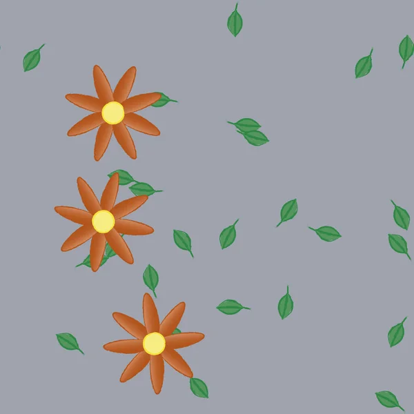 Fundo Sem Costura Floral Bonito Ilustração Vetorial — Vetor de Stock