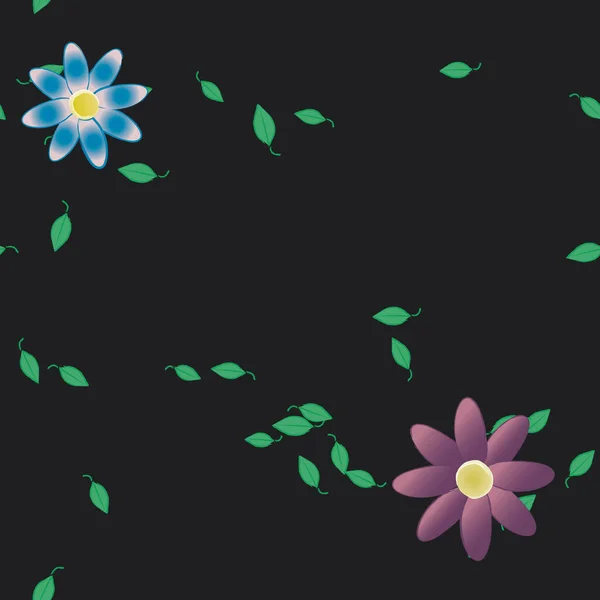 Piękne Kwiaty Bez Szwu Tło Wektor Ilustracja Kwiaty — Wektor stockowy