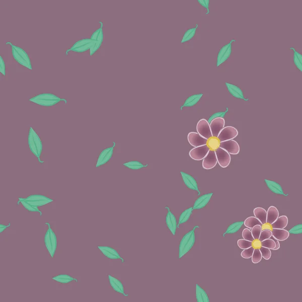 Fundo Sem Costura Floral Bonito Ilustração Vetorial — Vetor de Stock