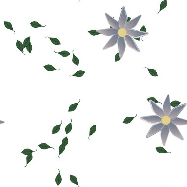 vektör çizimi, yaprakları pürüzsüz arkaplan çiçekleri