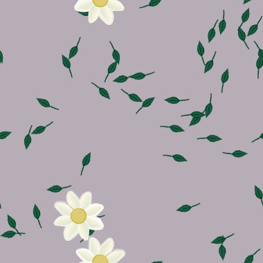 vektör çizimi, yaprakları pürüzsüz arkaplan çiçekleri