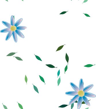 vektör çizimi, yaprakları pürüzsüz arkaplan çiçekleri