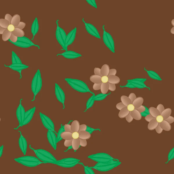 Mooie Bloemen Naadloze Achtergrond Vector Illustratie — Stockvector