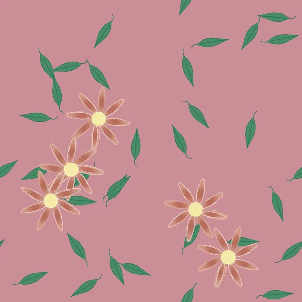 Mooie Bloemen Naadloze Achtergrond Vector Illustratie — Stockvector