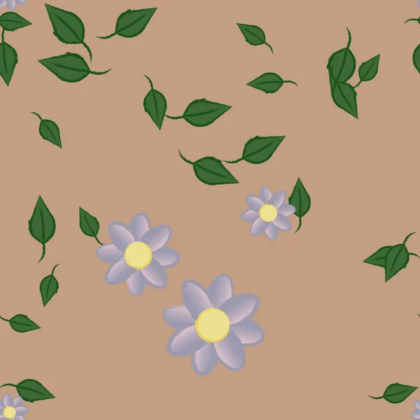 Πέταλα Λουλουδιών Φύλλα Χωρίς Ραφή Φόντο Διανυσματική Απεικόνιση — Διανυσματικό Αρχείο