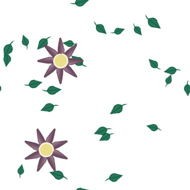 vektör çizimi, yaprakları pürüzsüz arkaplan çiçekleri