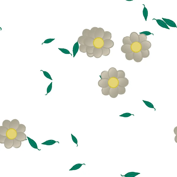 夏の花びらの葉のシームレスな背景ベクトル図 — ストックベクタ