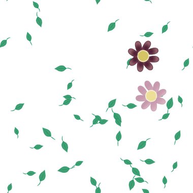 vektör çizimi, yaprakları pürüzsüz arkaplan çiçekleri
