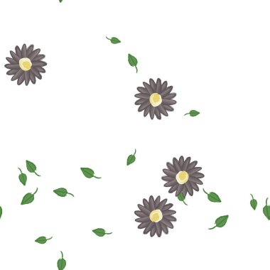 vektör çizimi, yaprakları pürüzsüz arkaplan çiçekleri