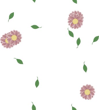 vektör çizimi, yaprakları pürüzsüz arkaplan çiçekleri