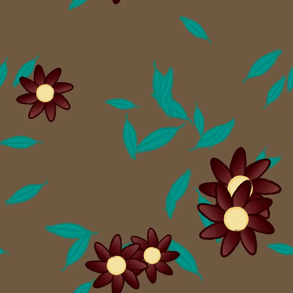 Mooie Bloemen Naadloze Achtergrond Vector Illustratie — Stockvector