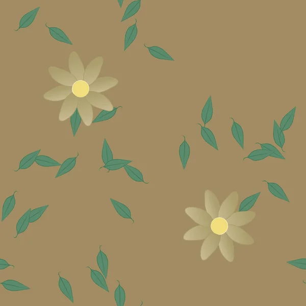 Fundo Sem Costura Floral Bonito Ilustração Vetorial — Vetor de Stock