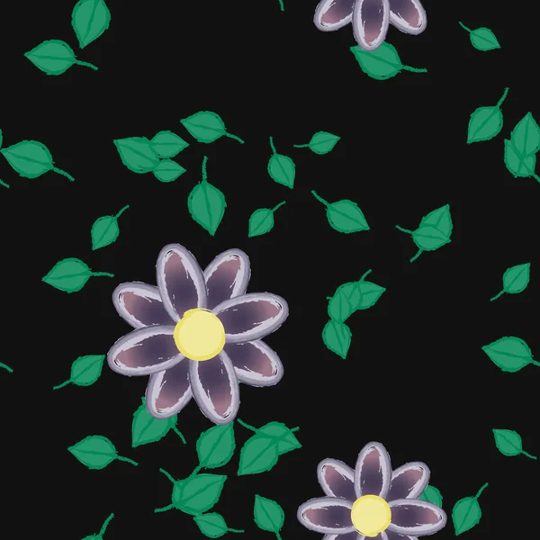 Hermoso Fondo Sin Costura Floral Vector Ilustración Flores — Vector de stock