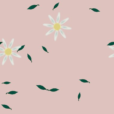 vektör çizimi, yaprakları pürüzsüz arkaplan çiçekleri