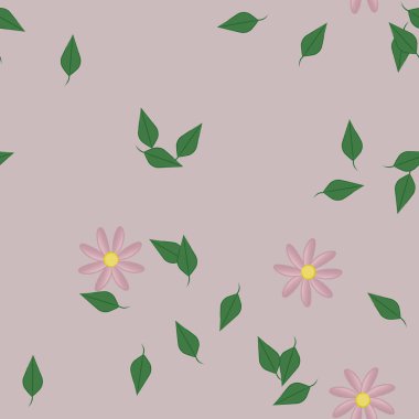 vektör çizimi, yaprakları pürüzsüz arkaplan çiçekleri
