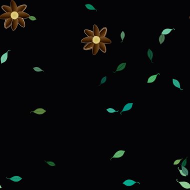 Yaprakları pürüzsüz arkaplan, vektör illüstrasyonu