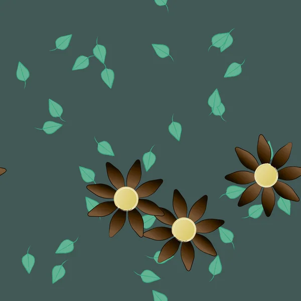 Лепестки Цветов Бесшовным Фоном Векторная Иллюстрация — стоковый вектор