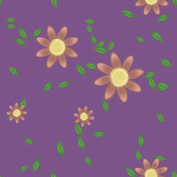 Fundo Sem Costura Floral Bonito Ilustração Vetorial — Vetor de Stock