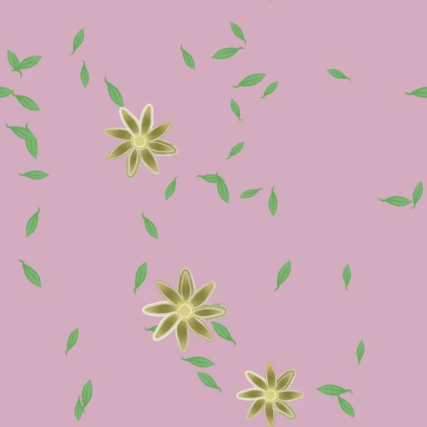 Fundo Sem Costura Floral Bonito Ilustração Vetorial —  Vetores de Stock