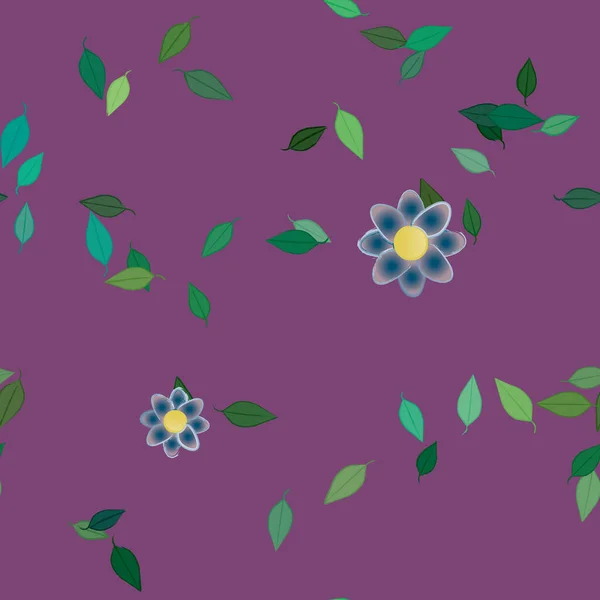 Schöne Florale Nahtlose Hintergrund Vektorillustration — Stockvektor