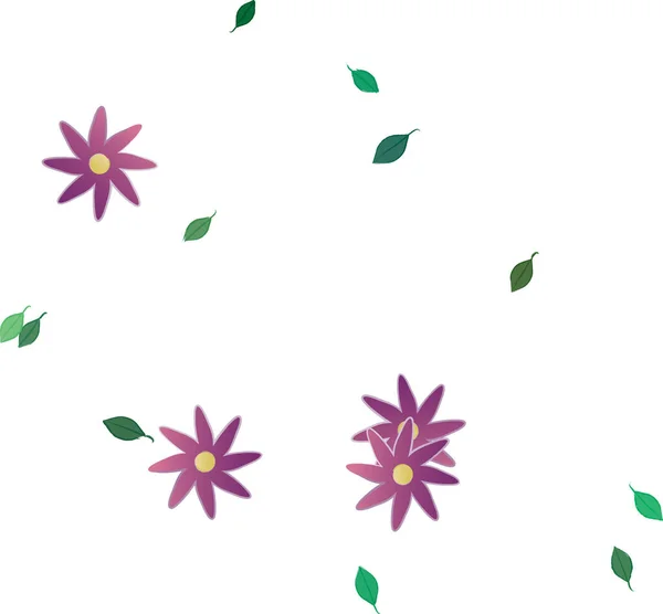 Fundo Sem Costura Floral Bonito Ilustração Vetorial Flores — Vetor de Stock