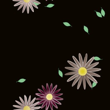 Yaprakları pürüzsüz arkaplan, vektör illüstrasyonu