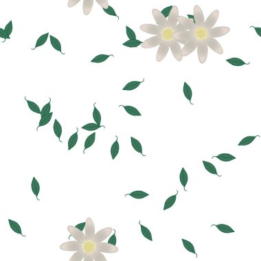 Yaprakları pürüzsüz arkaplan, vektör illüstrasyonu