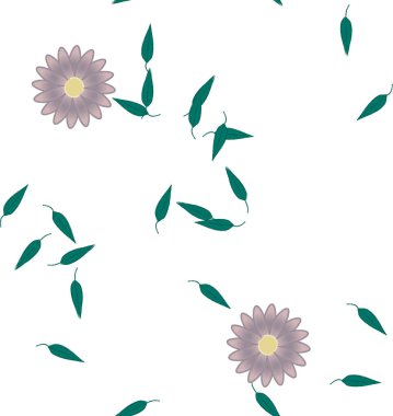 Yaprakları pürüzsüz arkaplan, vektör illüstrasyonu 