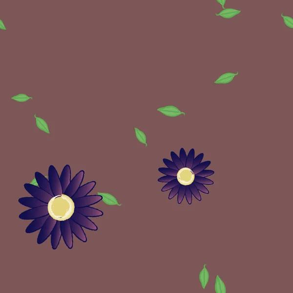 Fundo Sem Costura Floral Bonito Ilustração Vetorial — Vetor de Stock