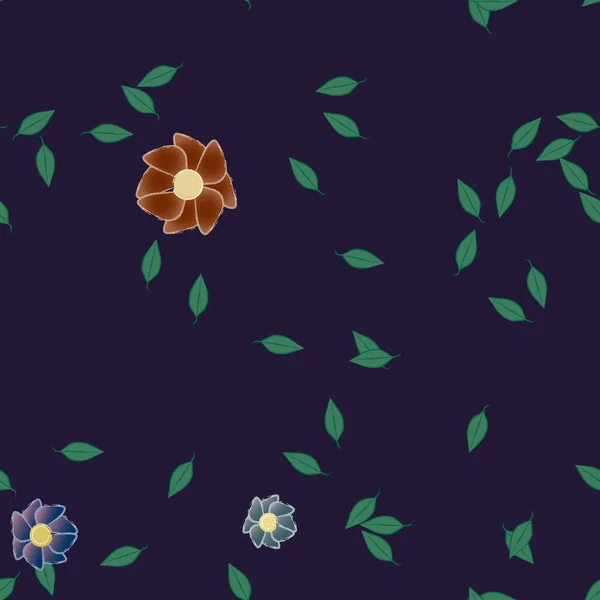 Fundo Sem Costura Floral Bonito Ilustração Vetorial —  Vetores de Stock