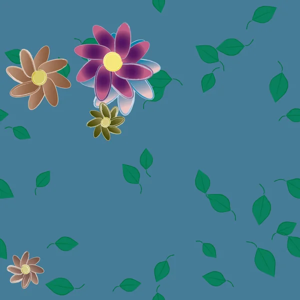 Hermoso Fondo Sin Costura Floral Ilustración Vectores — Vector de stock