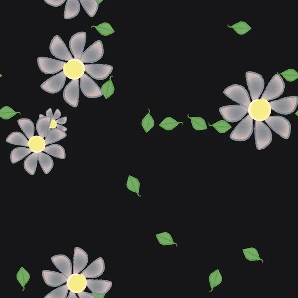 Fundo Sem Costura Floral Bonito Ilustração Vetorial — Vetor de Stock