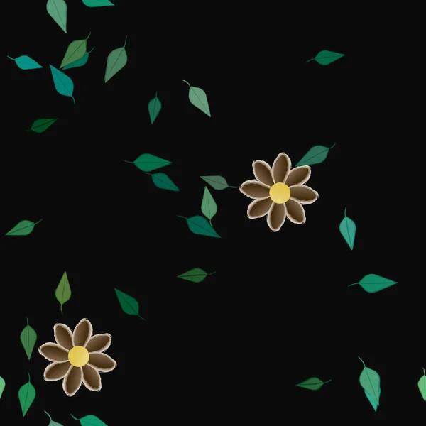 Fundo Sem Costura Floral Bonito Ilustração Vetorial —  Vetores de Stock