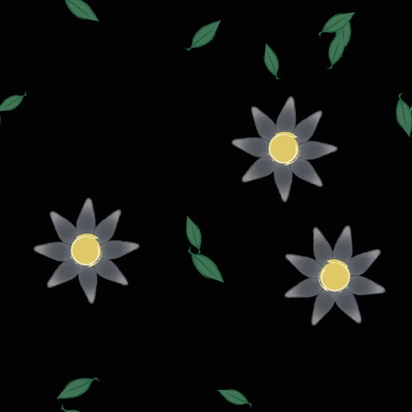 Fundo Sem Costura Floral Bonito Ilustração Vetorial — Vetor de Stock