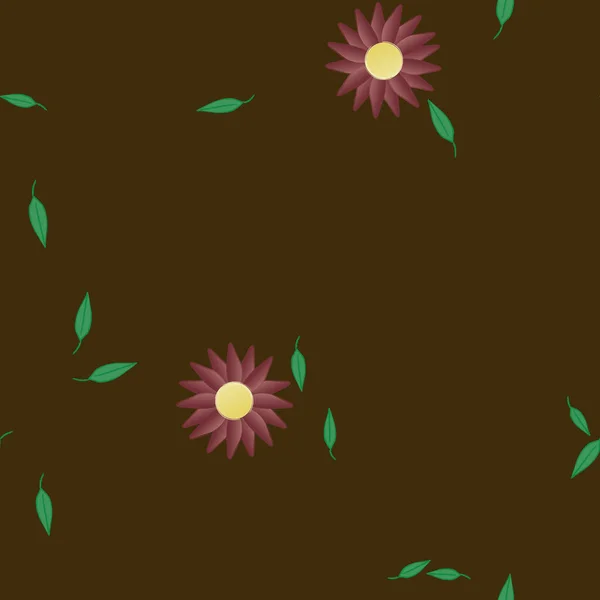 Fundo Sem Costura Floral Bonito Ilustração Vetorial — Vetor de Stock