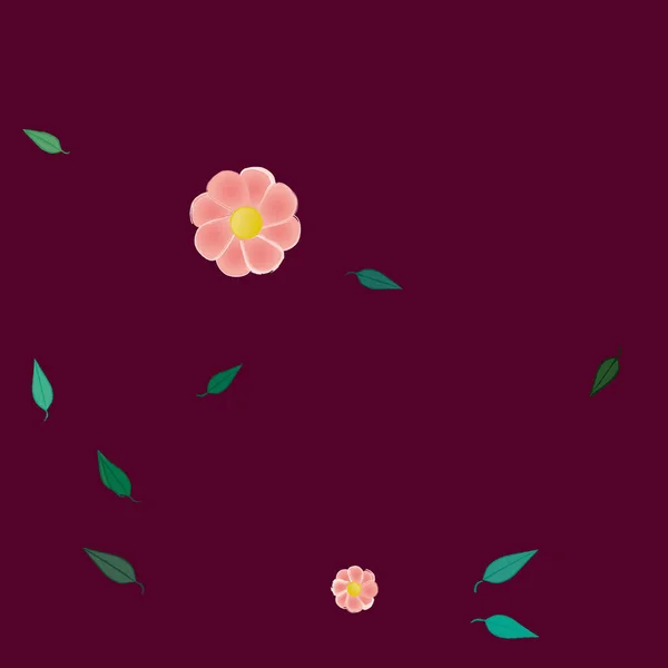 Fundo Sem Costura Floral Bonito Ilustração Vetorial — Vetor de Stock