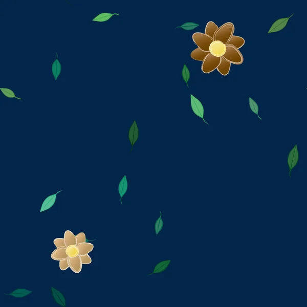 Frumos Fundal Floral Fără Sudură Ilustrație Vectorială — Vector de stoc