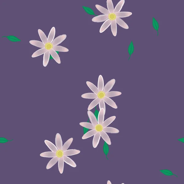 Fundo Sem Costura Floral Bonito Ilustração Vetorial —  Vetores de Stock