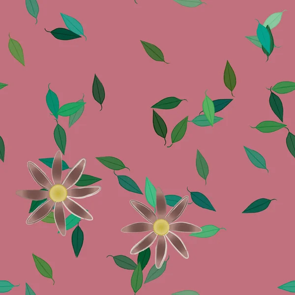 Fundo Sem Costura Floral Bonito Ilustração Vetorial — Vetor de Stock