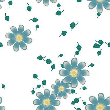 Yaprakları pürüzsüz arkaplan, vektör illüstrasyonu 