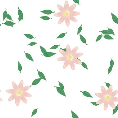 Yaprakları pürüzsüz arkaplan, vektör illüstrasyonu 