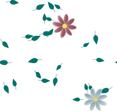 Yaprakları pürüzsüz arkaplan, vektör illüstrasyonu