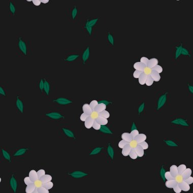 Yaprakları pürüzsüz arkaplan, vektör illüstrasyonu