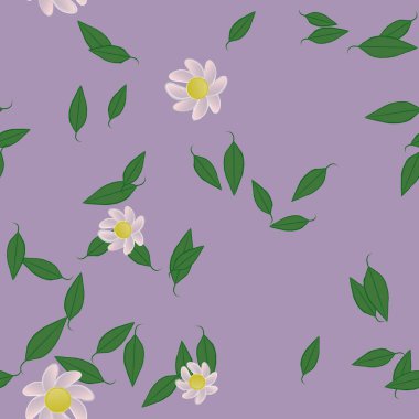 Yapraksız arkaplanı olan çiçek yaprakları, vektör illüstrasyonu