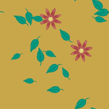 Yaprakları pürüzsüz arkaplan, vektör illüstrasyonu