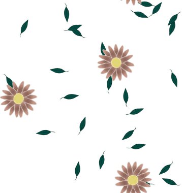 Çiçeksiz arka plan, vektör illüstrasyonu