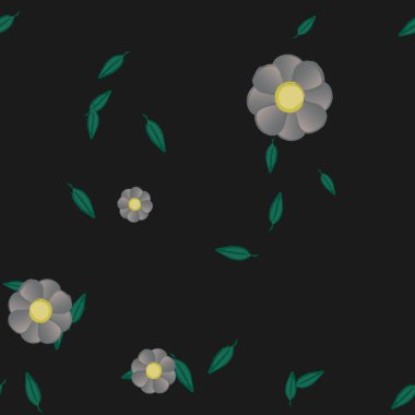 Yaprakları pürüzsüz arkaplan, vektör illüstrasyonu